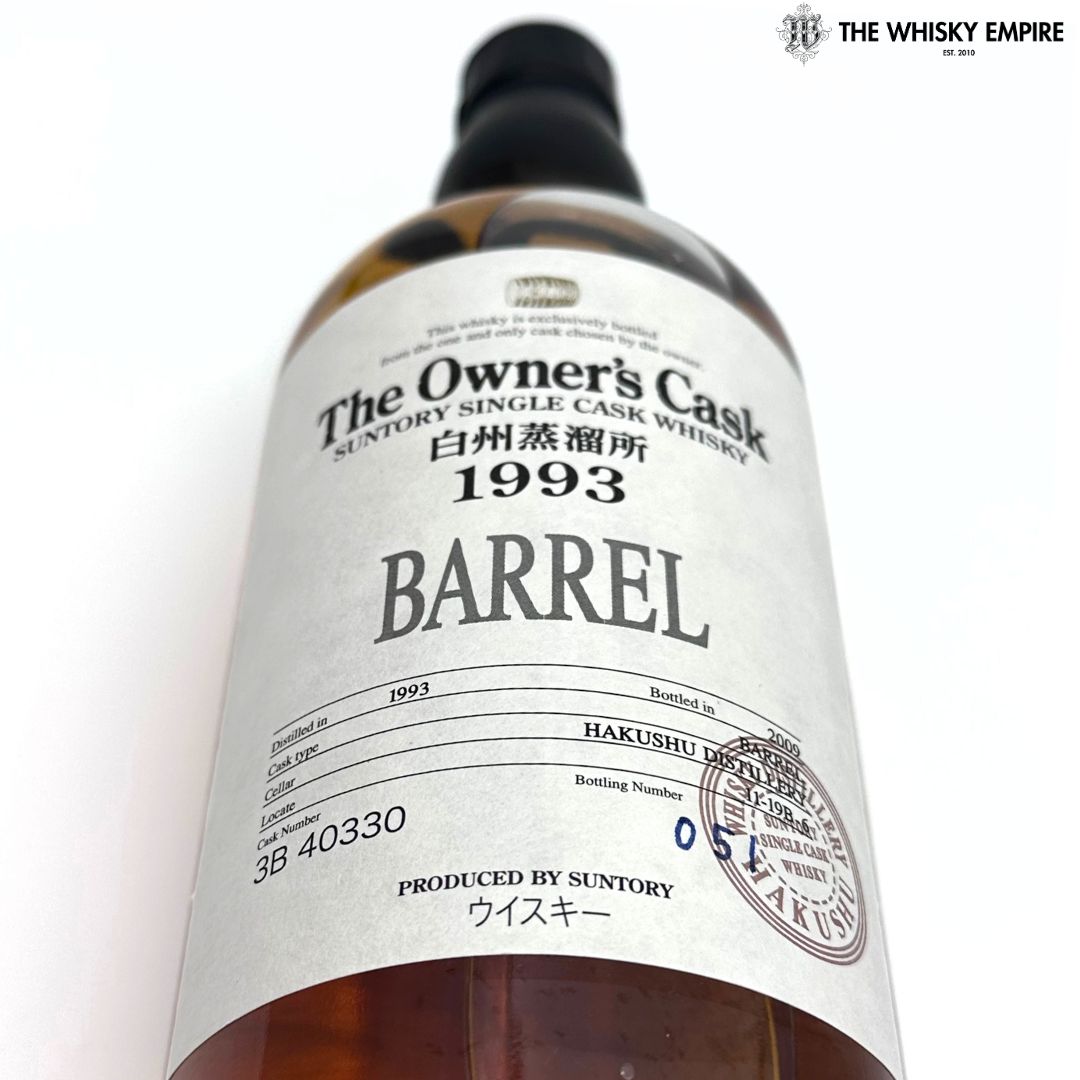 Hakushu Owners Cask Barrel 3B40330 1993 16yo Cask Strength Single Malt Whisky, Japan