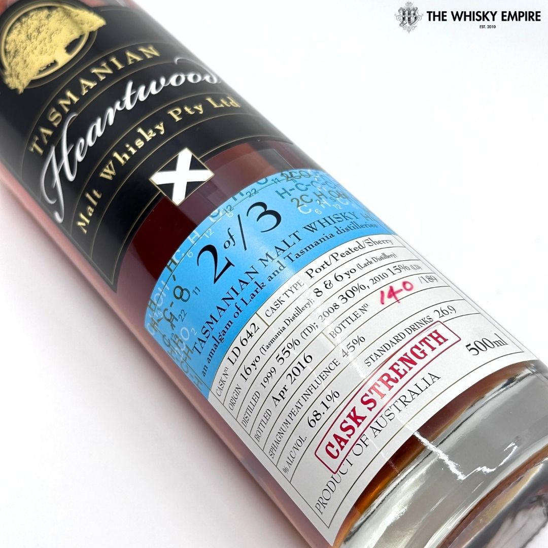 Heartwood 2 of 3 Cask Strength Vatted Malt Whisky, Tasmania, Australia
