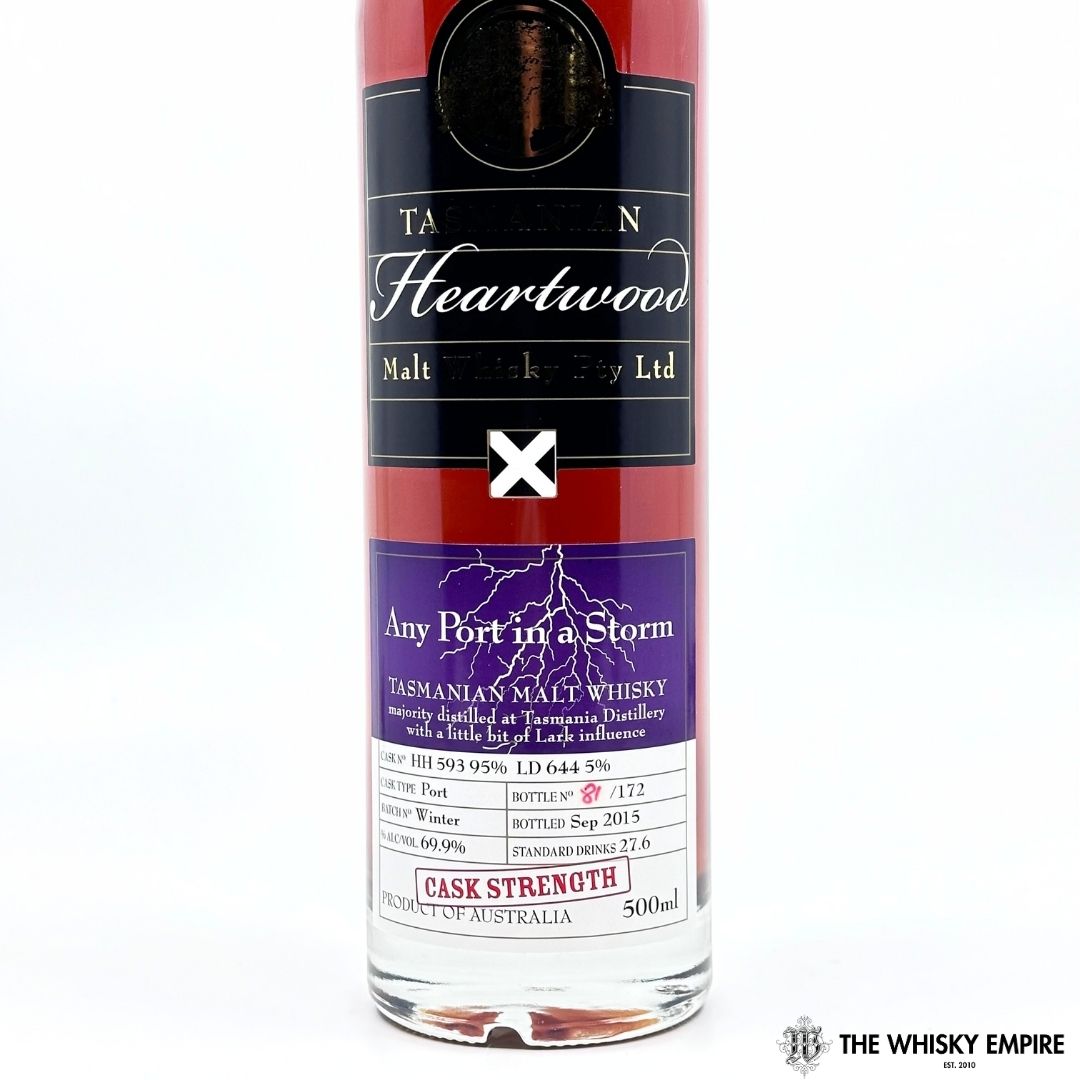 Heartwood Any Port in a Storm Winter Edition Cask Strength Single Malt Whisky, Tasmania, Australia