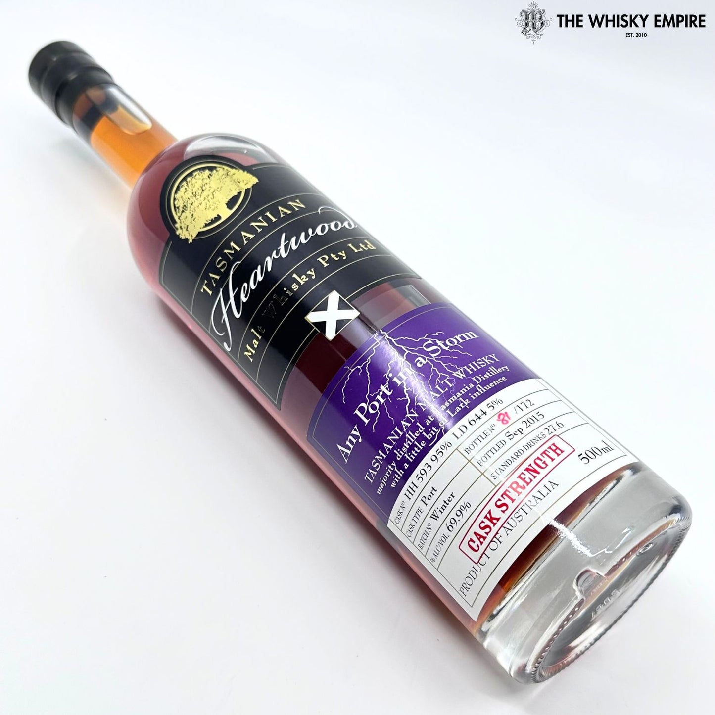 Heartwood Any Port in a Storm Winter Edition Cask Strength Single Malt Whisky, Tasmania, Australia
