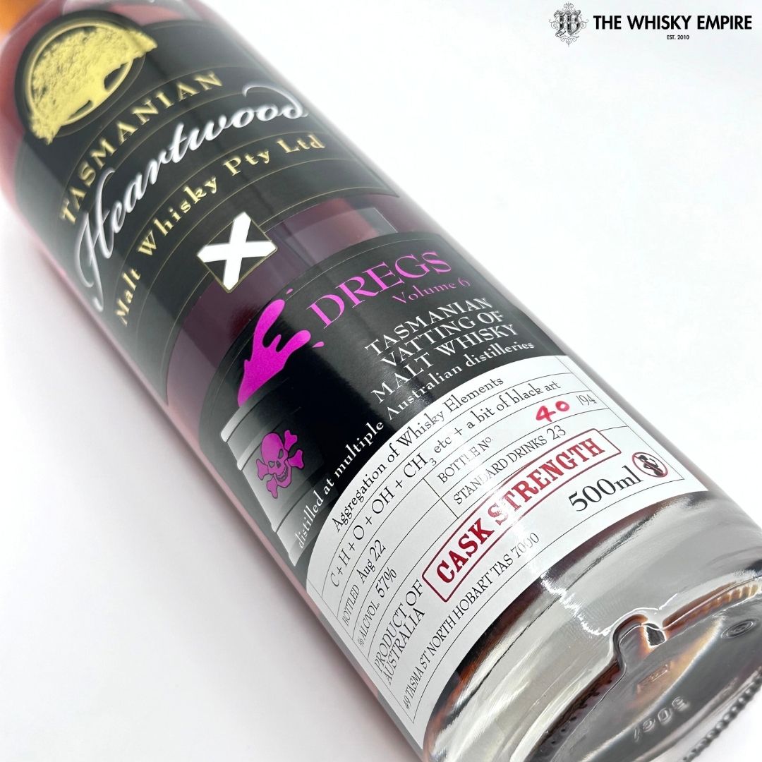 Heartwood Dregs Volume 6 Cask Strength Vatted Malt Whisky, Tasmania, Australia