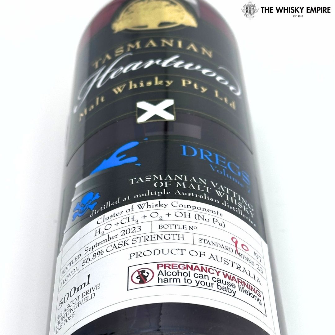 Heartwood Dregs Volume 7 Cask Strength Vatted Malt Whisky, Tasmania, Australia