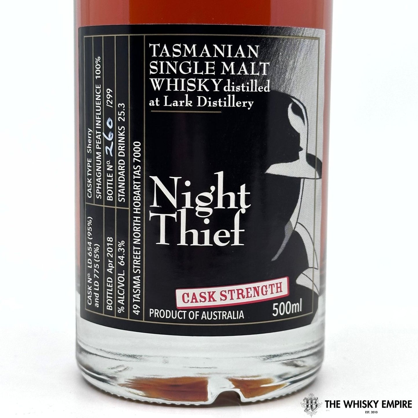 Heartwood Night Thief Cask Strength Single Malt Whisky, Tasmania, Australia