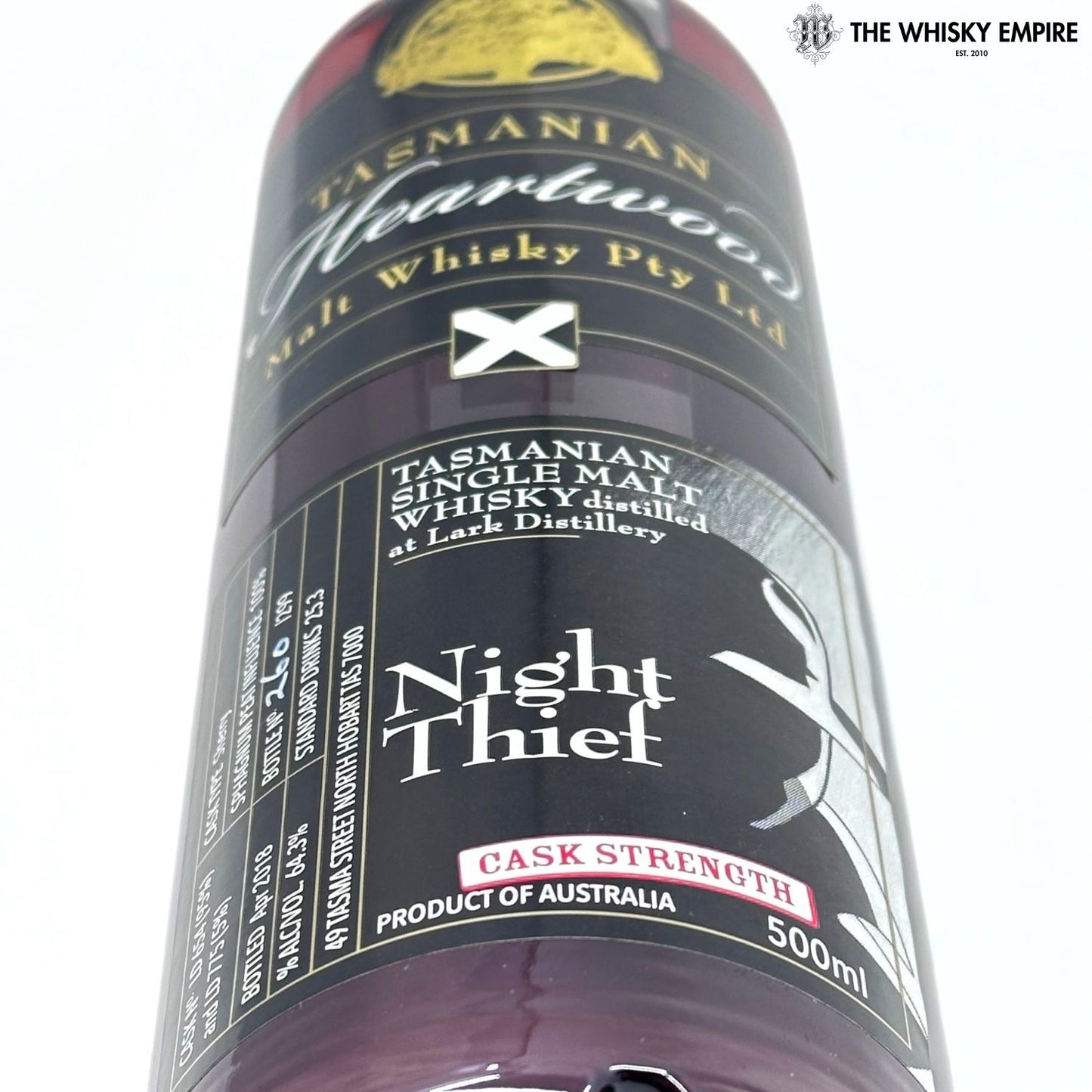 Heartwood Night Thief Cask Strength Single Malt Whisky, Tasmania, Australia