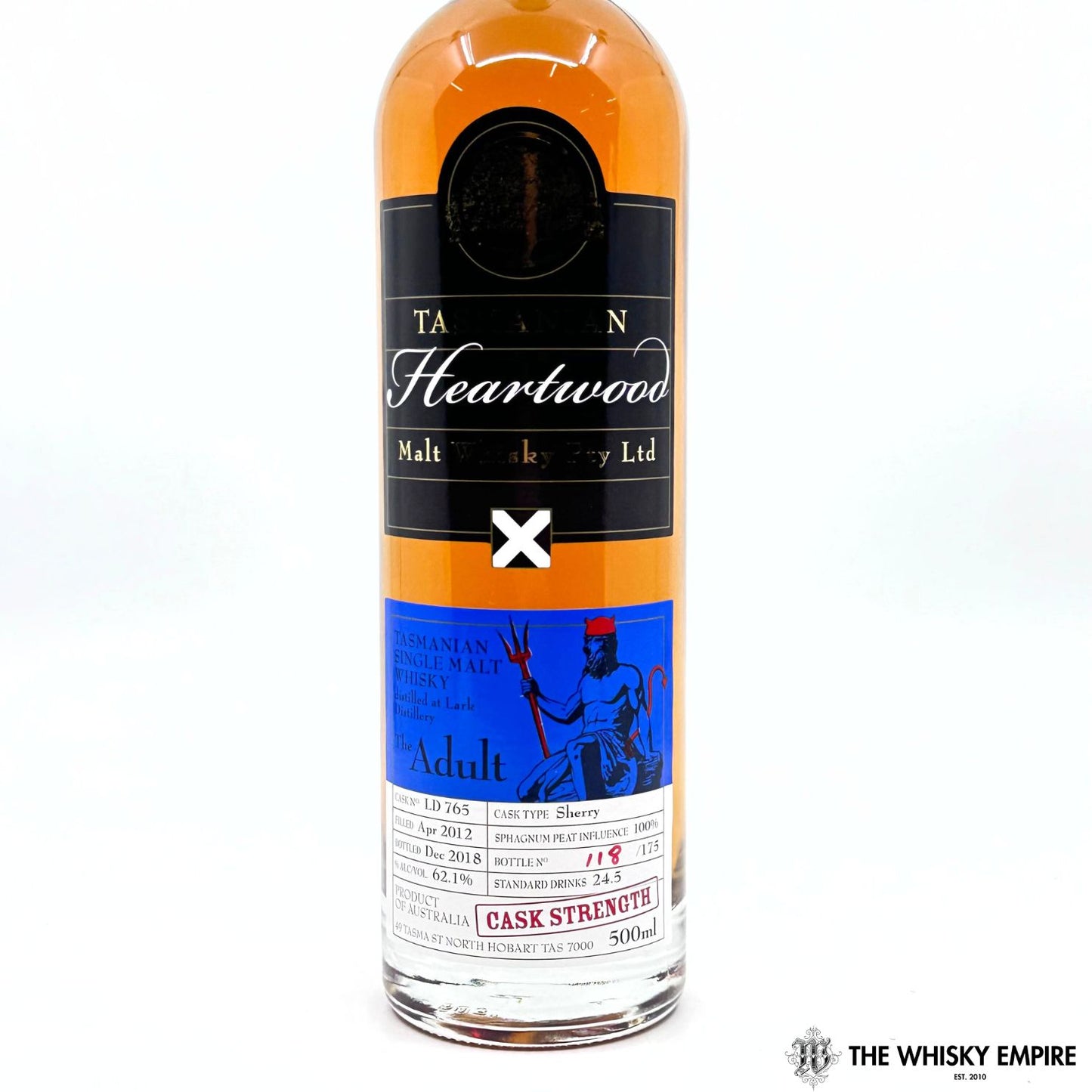 Heartwood The Adult Cask Strength Single Malt Whisky, Tasmania, Australia