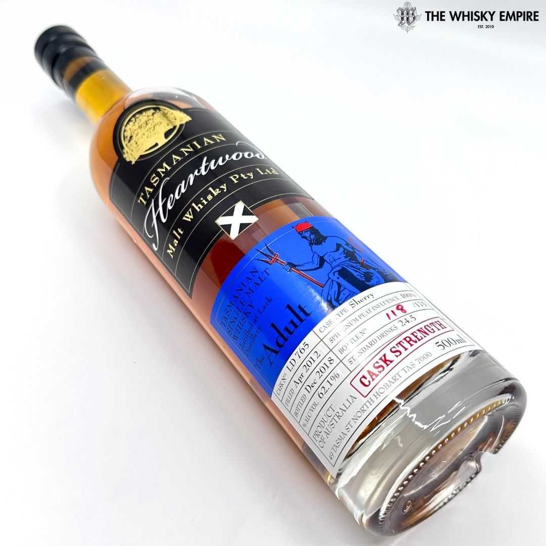 Heartwood The Adult Cask Strength Single Malt Whisky, Tasmania, Australia