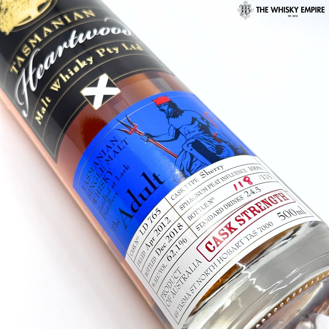 Heartwood The Adult Cask Strength Single Malt Whisky, Tasmania, Australia