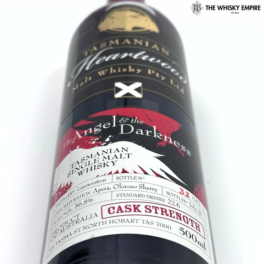 Heartwood The Angel & the Darkness Cask Strength Single Malt Whisky, Tasmania, Australia