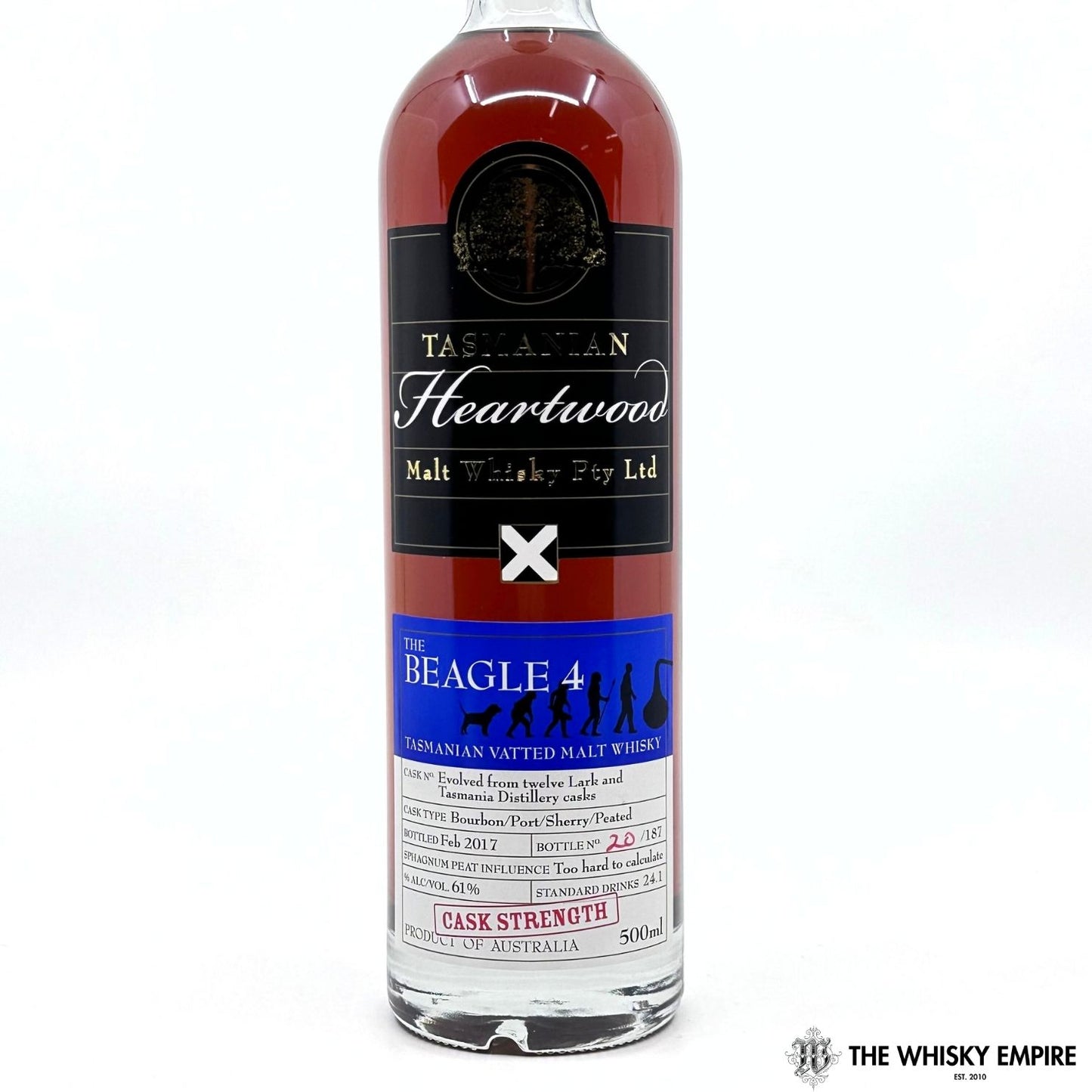 Heartwood The Beagle 4 Cask Strength Vatted Malt Whisky, Tasmania, Australia