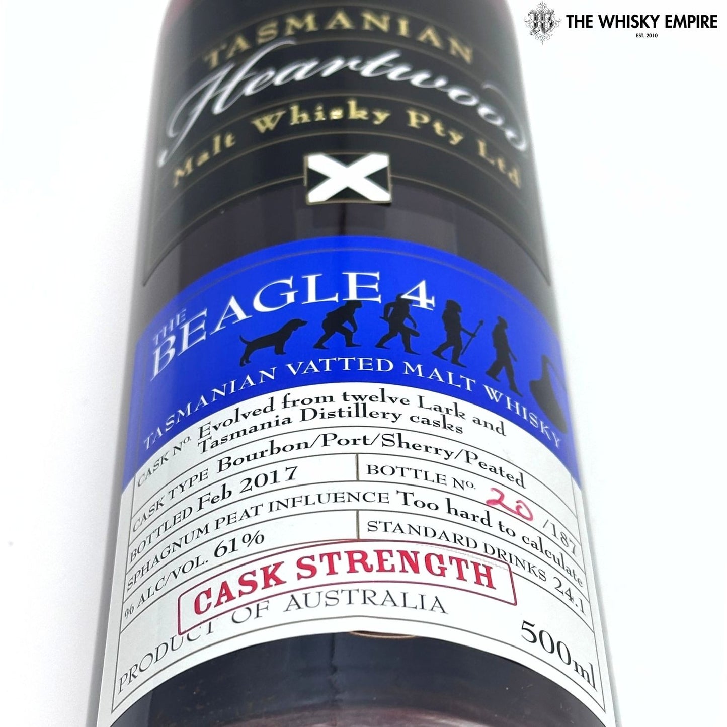 Heartwood The Beagle 4 Cask Strength Vatted Malt Whisky, Tasmania, Australia