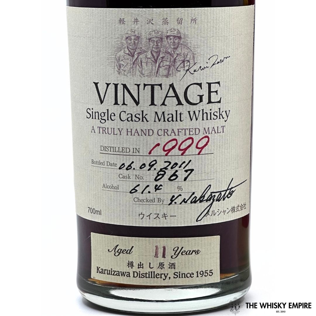 Karuizawa Vintage Sherry Cask 867 1999 11 yo Cask Strength Single Malt Whisky, Japan