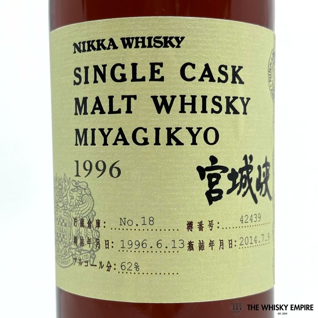 Nikka Miyagikyo Single Cask 42439 1996 18yo Cask Strength Malt Whisky, Japan