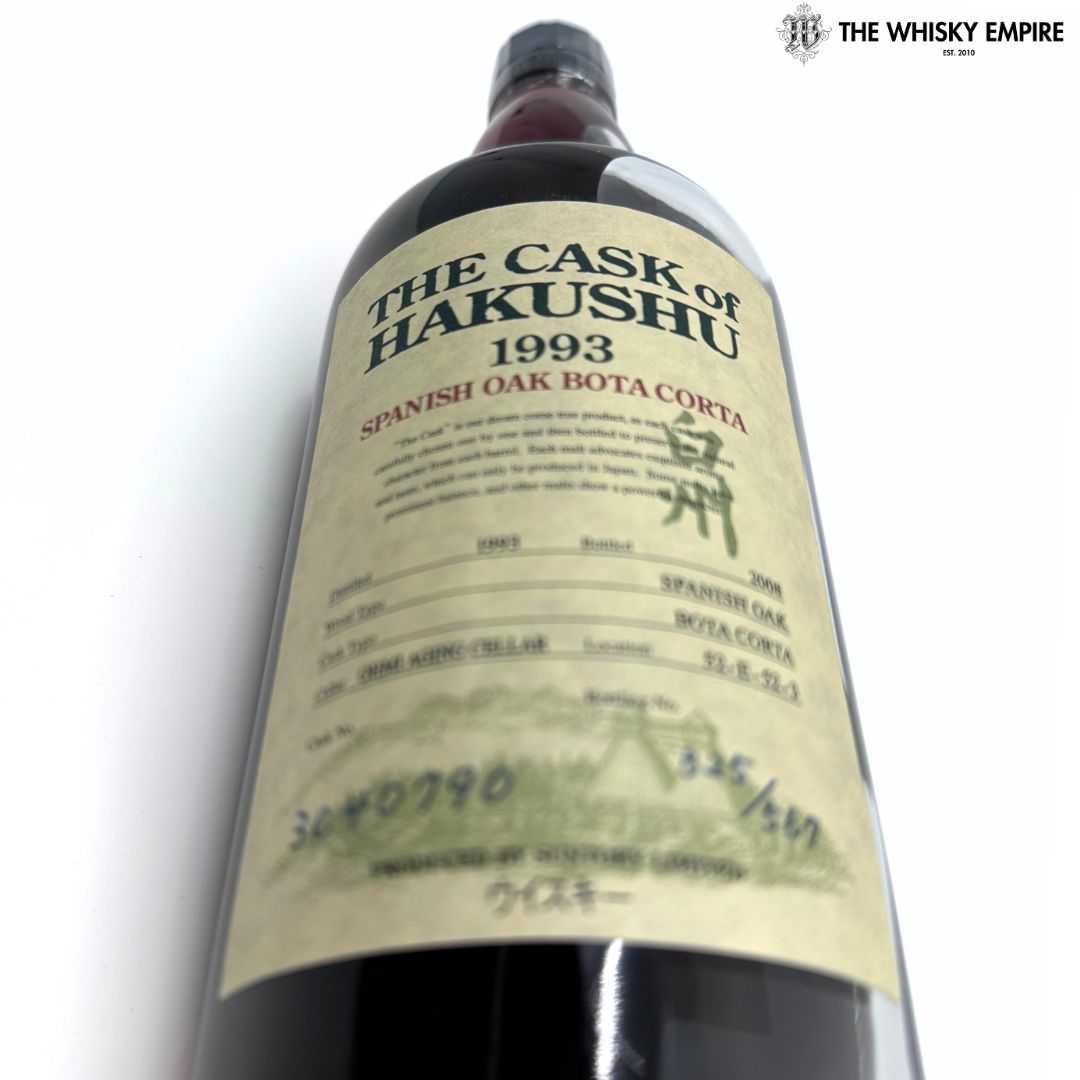 The Cask of Hakushu Spanish Oak Bota Corta 1993 Cask Strength Single Malt Whisky, Japan