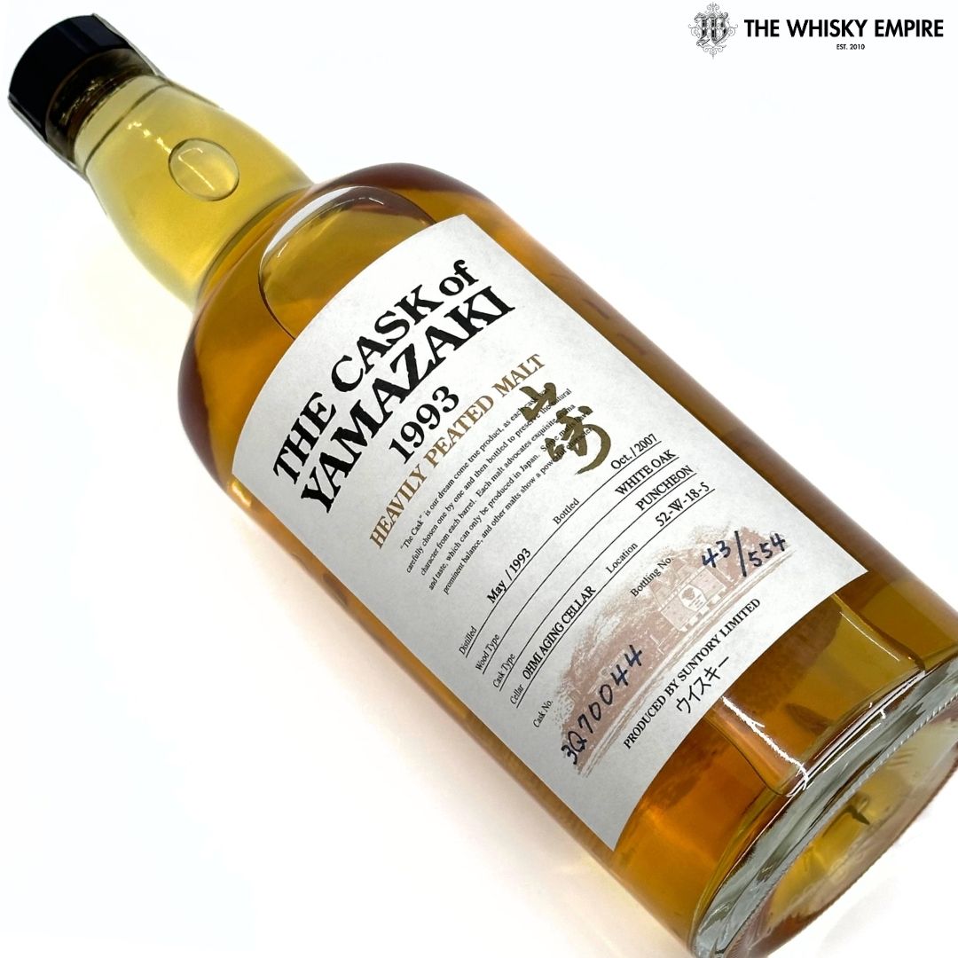 The Cask of Yamazaki Heavily Peated White Oak Cask 3Q70044 1993 14yo Cask Strength Single Malt Whisky, Japan
