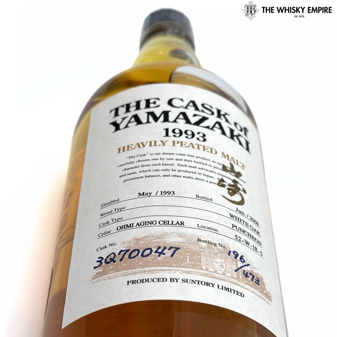 The Cask of Yamazaki Heavily Peated White Oak Cask 3Q70047 1993 15yo Cask Strength Single Malt Whisky, Japan