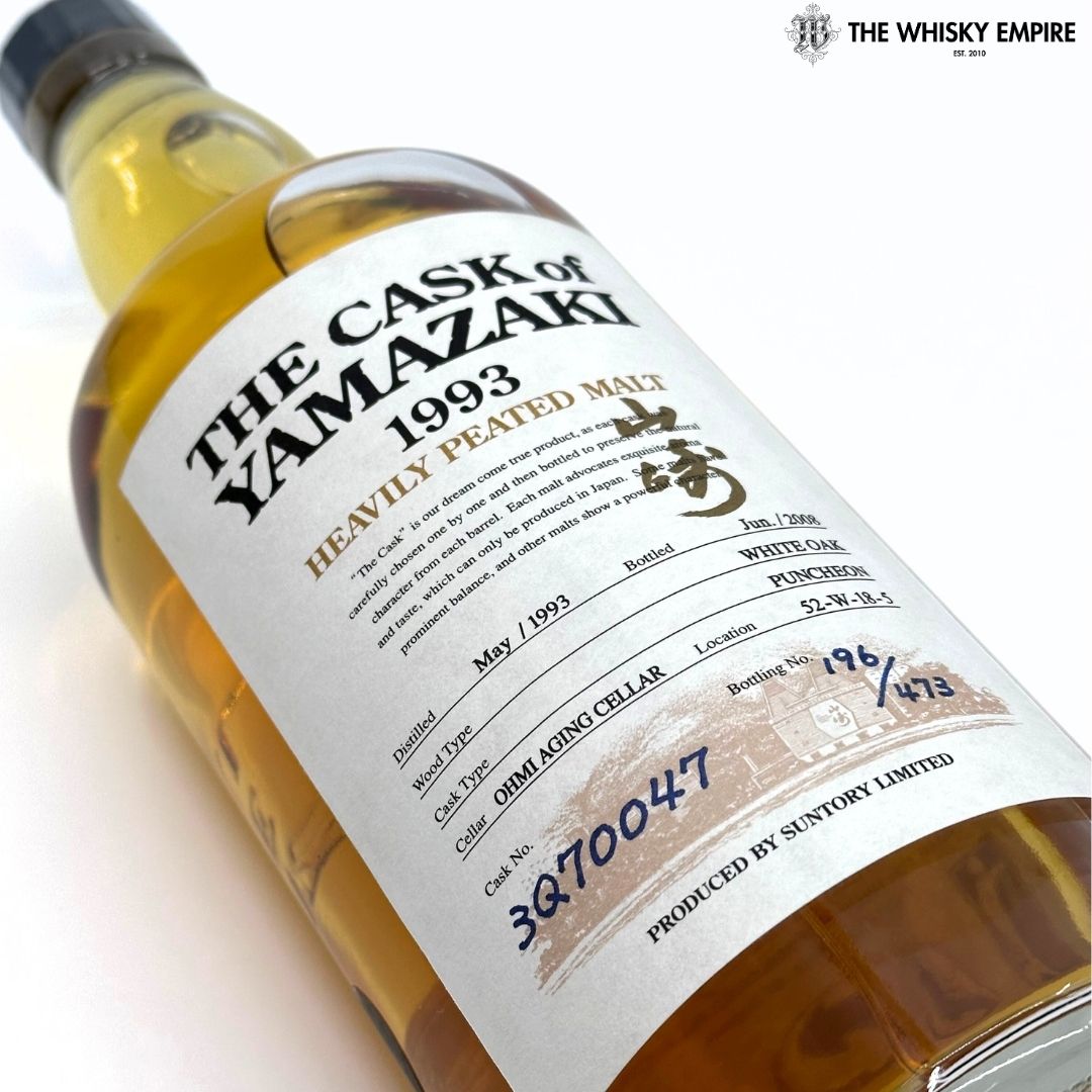 The Cask of Yamazaki Heavily Peated White Oak Cask 3Q70047 1993 15yo Cask Strength Single Malt Whisky, Japan