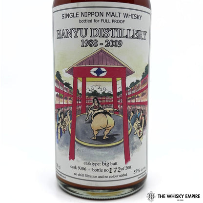Hanyu Full Proof Big Butt Cask 9306 Cask Strength Single Malt Whisky, Japan