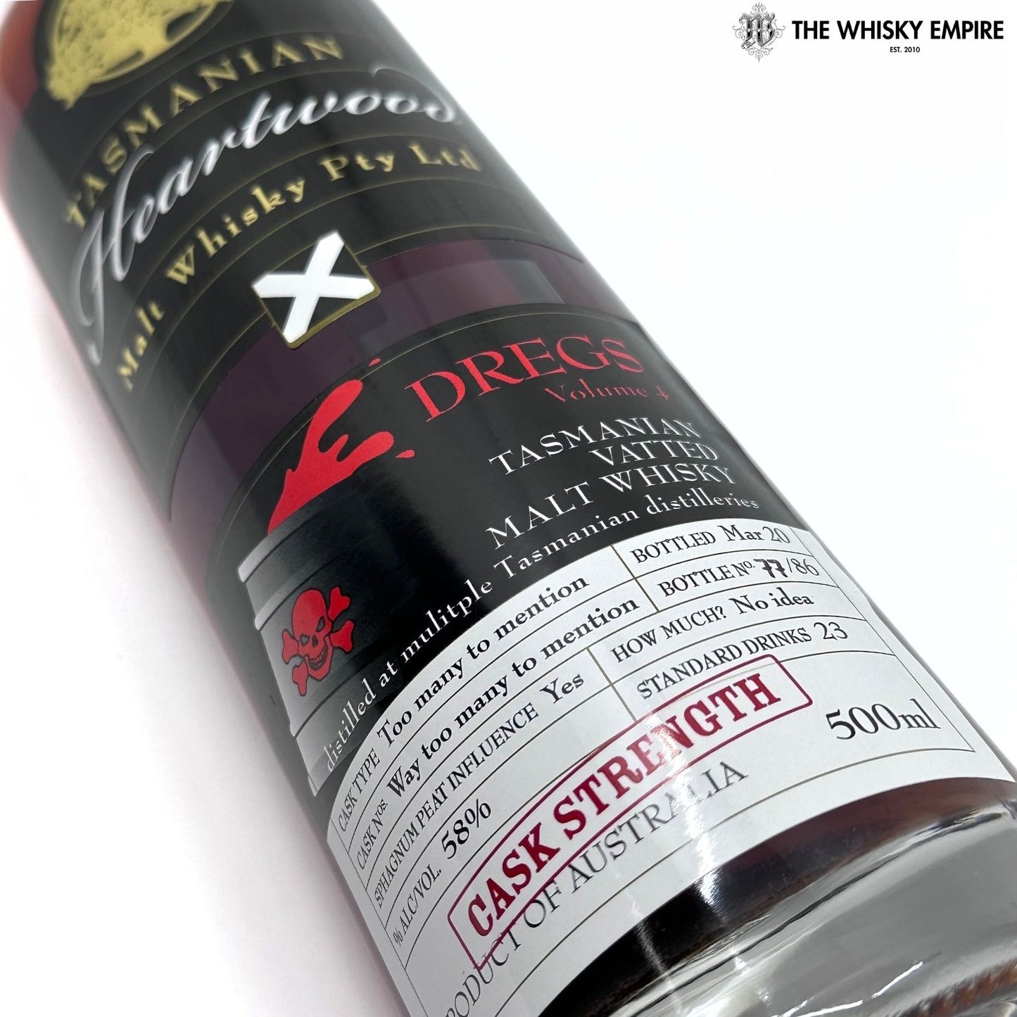 Heartwood Dregs Volume 4 Cask Strength Vatted Malt Whisky, Tasmania, Australia