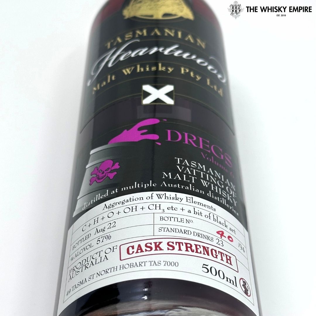 Heartwood Dregs Volume 6 Cask Strength Vatted Malt Whisky, Tasmania, Australia