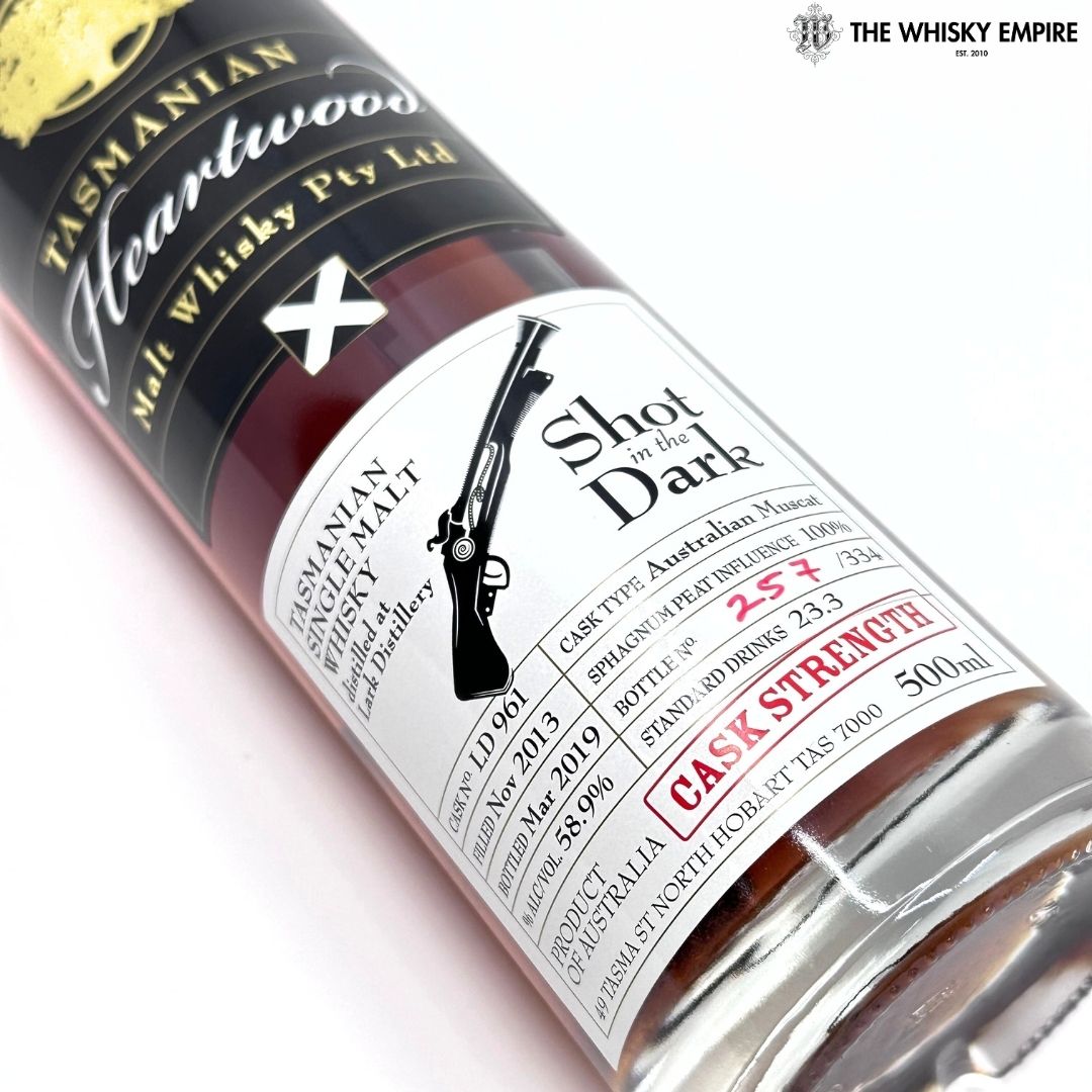 Heartwood Shot In The Dark Cask Strength Single Malt Whisky, Tasmania, Australia
