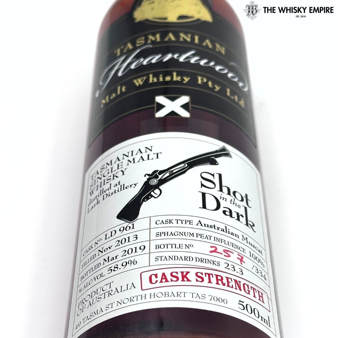 Heartwood Shot In The Dark Cask Strength Single Malt Whisky, Tasmania, Australia