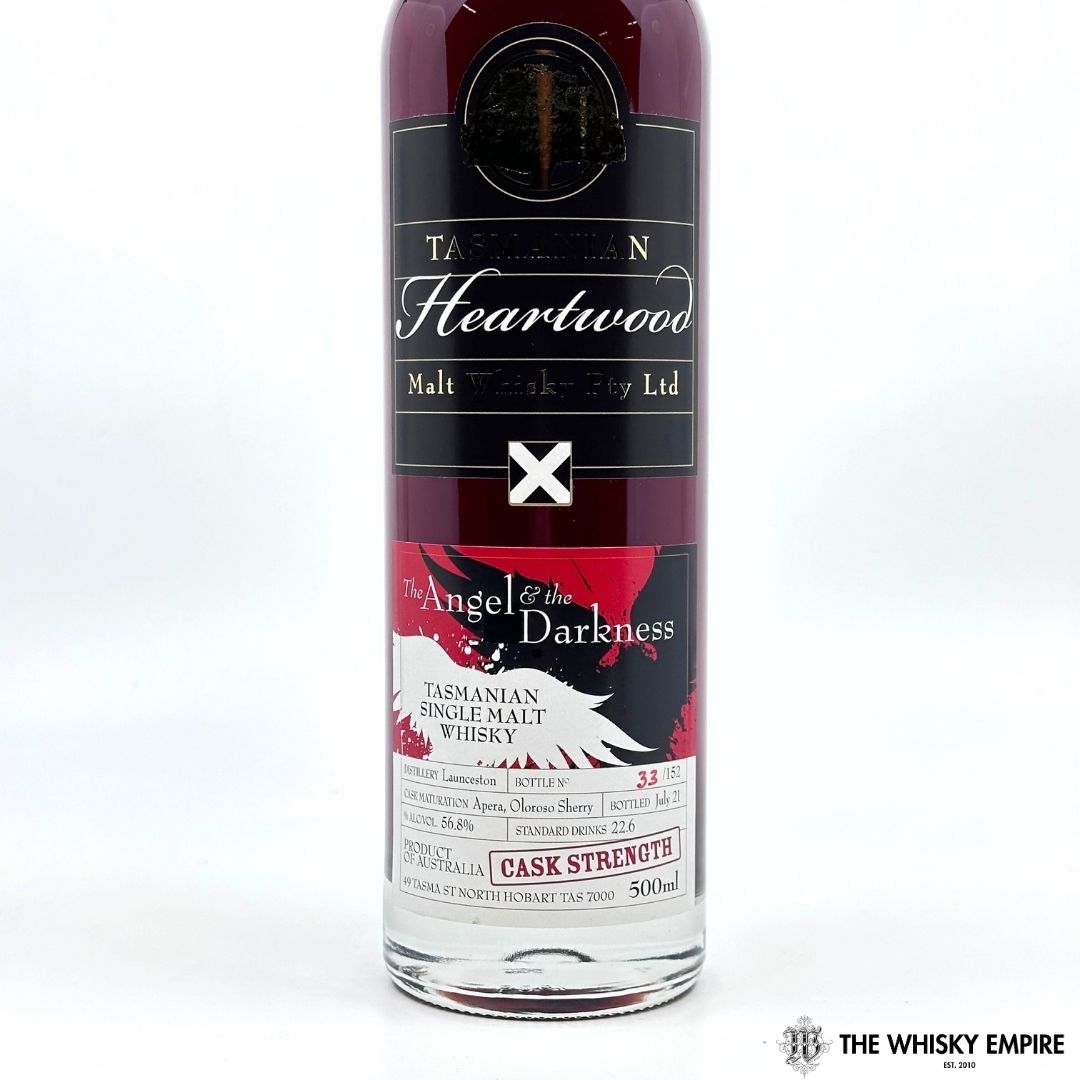 Heartwood The Angel & the Darkness Cask Strength Single Malt Whisky, Tasmania, Australia