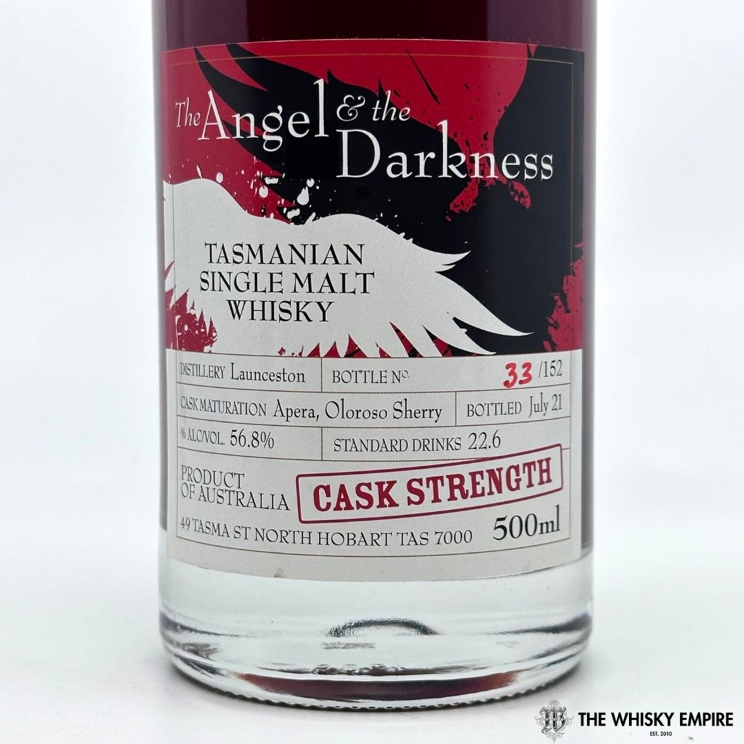 Heartwood The Angel & the Darkness Cask Strength Single Malt Whisky, Tasmania, Australia