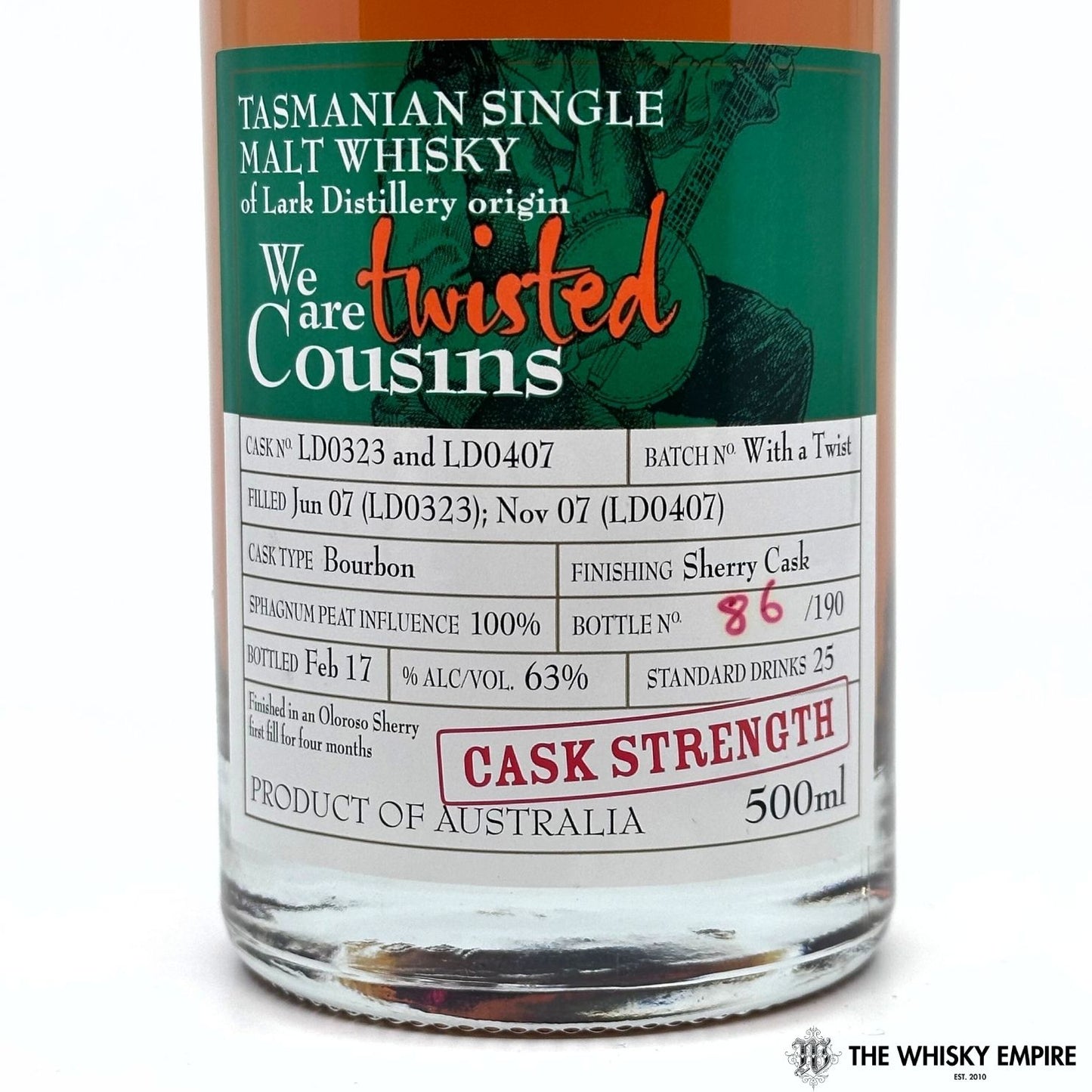 Heartwood We Are Twisted Cousins Cask Strength Single Malt Whisky, Tasmania, Australia
