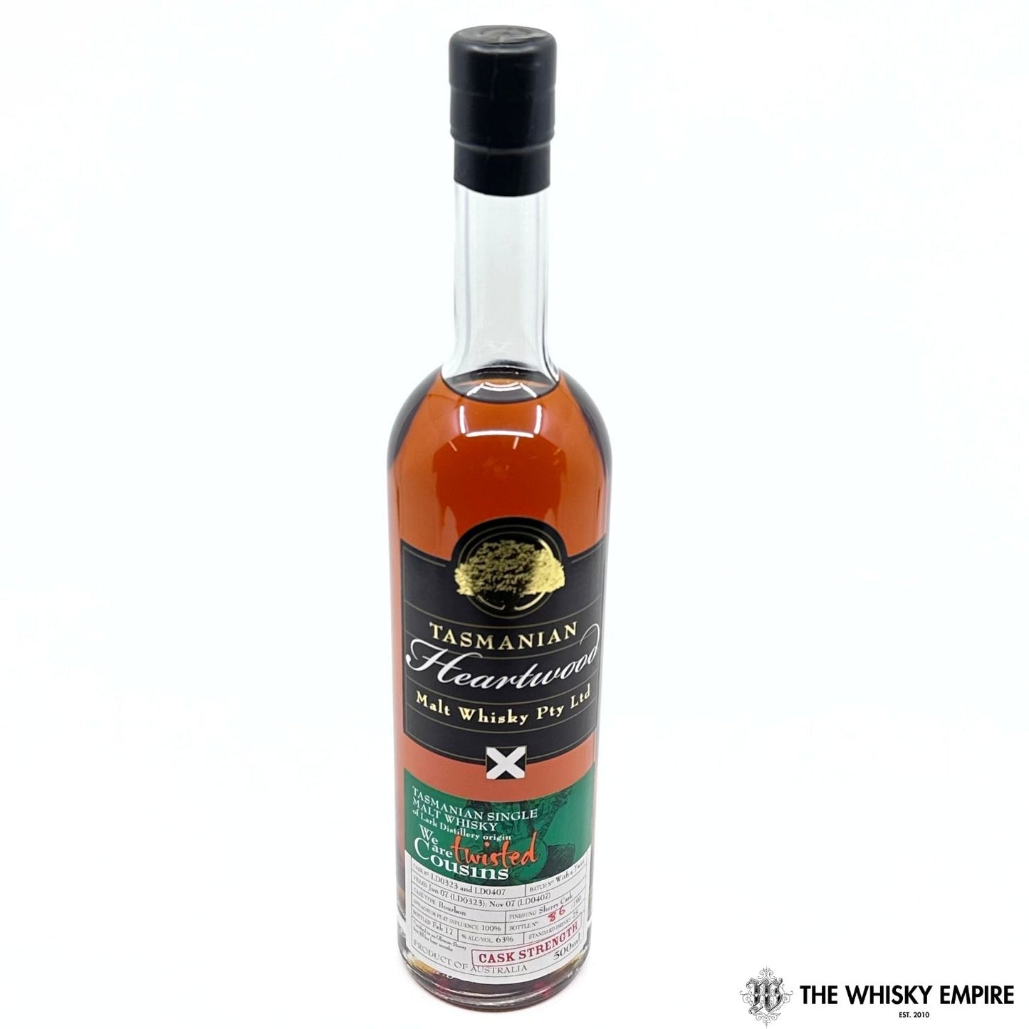 Heartwood We Are Twisted Cousins Cask Strength Single Malt Whisky, Tasmania, Australia