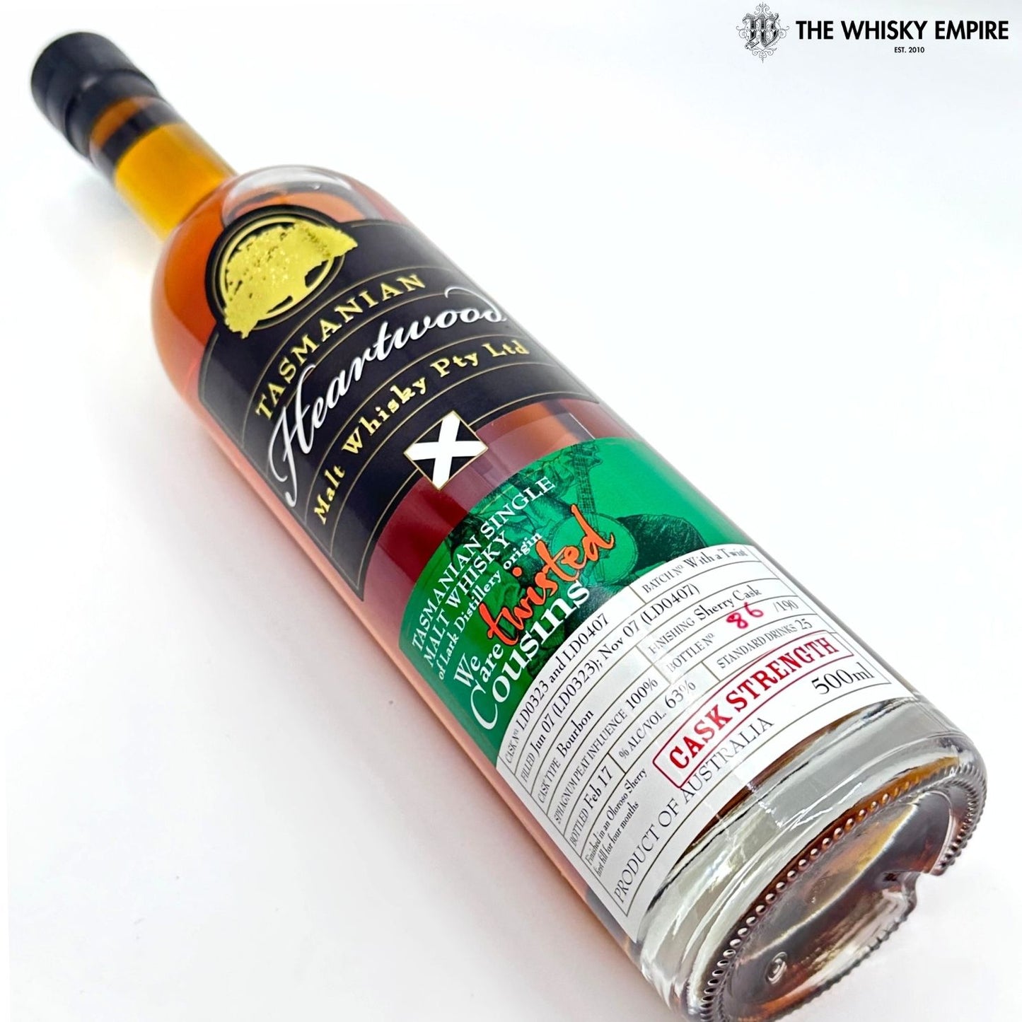 Heartwood We Are Twisted Cousins Cask Strength Single Malt Whisky, Tasmania, Australia