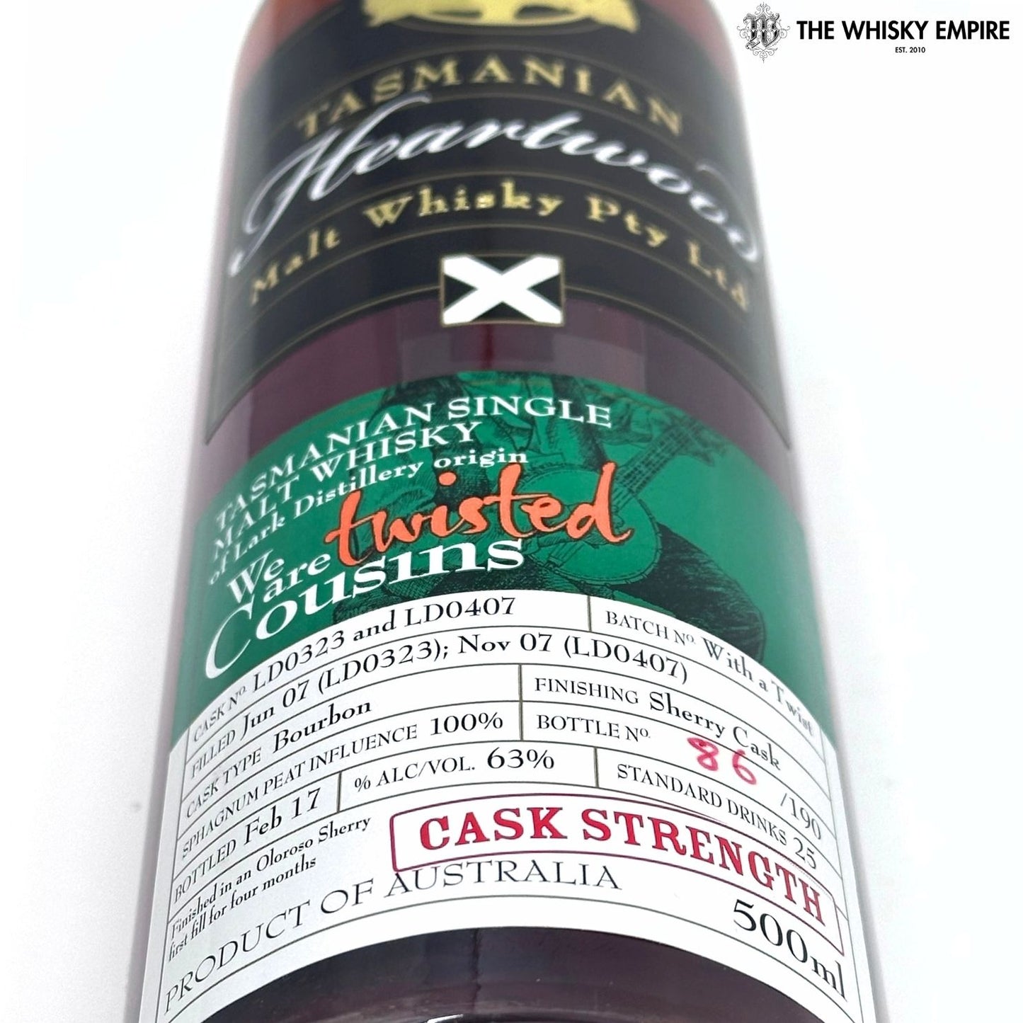 Heartwood We Are Twisted Cousins Cask Strength Single Malt Whisky, Tasmania, Australia
