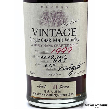 Karuizawa Vintage Sherry Cask 867 1999 11 yo Cask Strength Single Malt Whisky, Japan