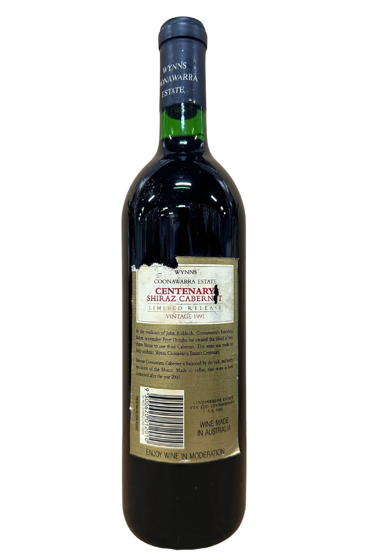 Wynns Centenary Limited Release Centenary Shiraz Cabernet 1991